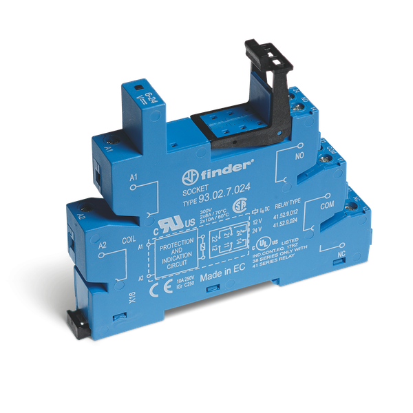 Screw socket blue 60VDC for 35mm.rail, 41.52 (93.02.7.060) image 2