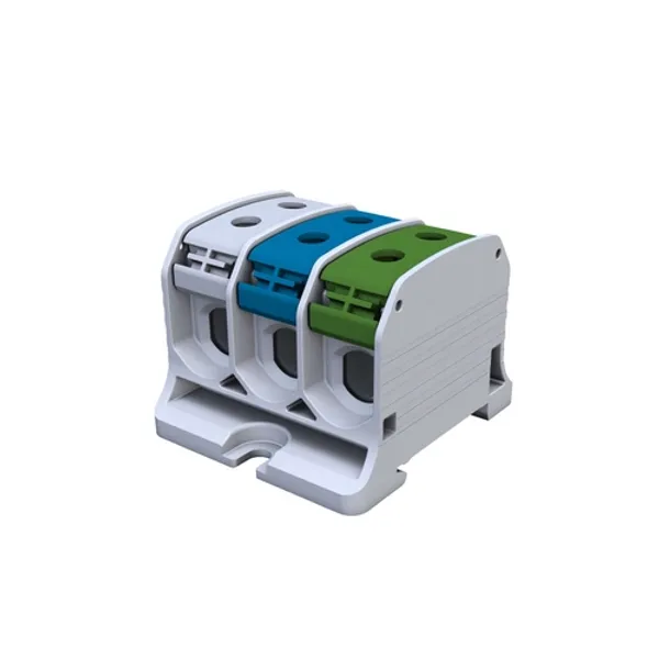 STB 50-3X Rail-mounted terminal block Al/Cu 87330 SIMBLOCK grey/blue/green image 1