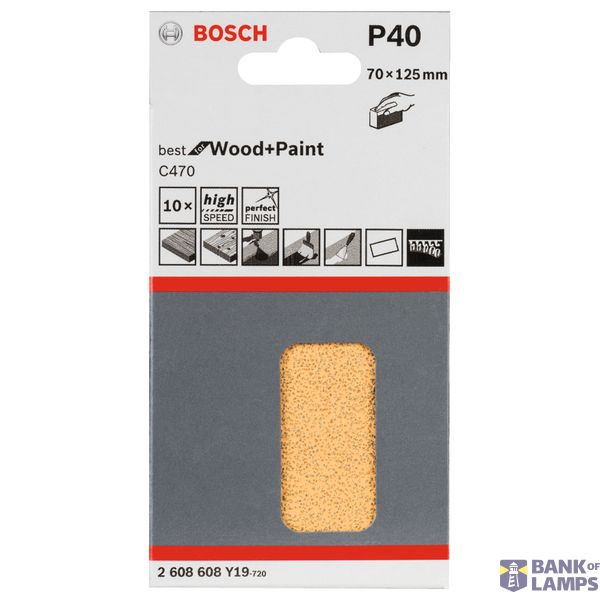 C470 sanding sheet, pack of 10 70 x 125 mm, 40 image 2