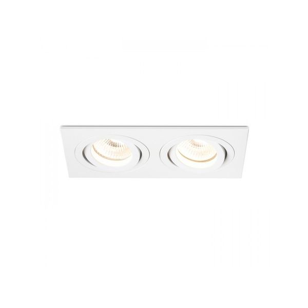 PASADENA GU10 SQ II recessed white 230V LED GU10 2x7W image 1