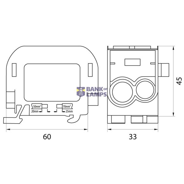Distribution block LK70/50-1P S image 1