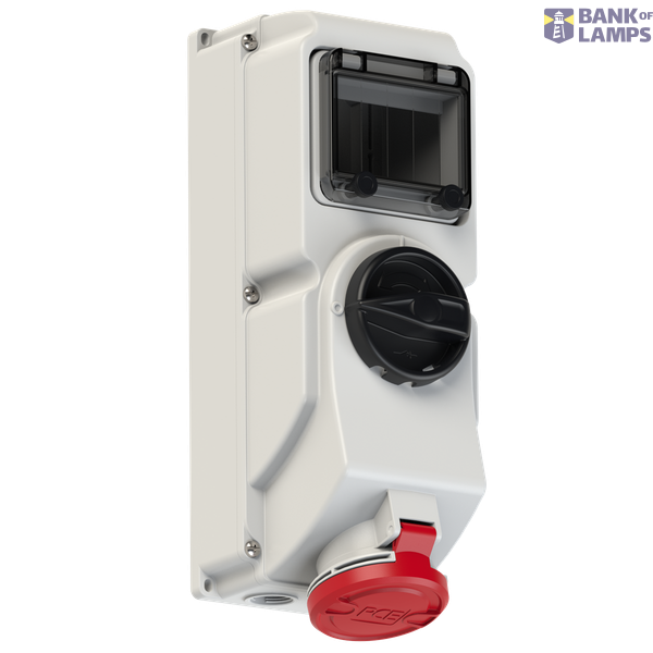 Fixed socket with switch, 32A 4P 6h IP44/54 image 1