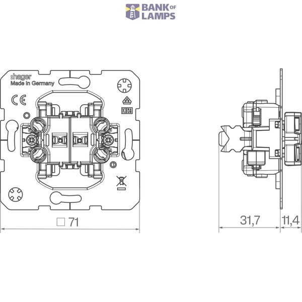 Single push button, 230/24 V image 2