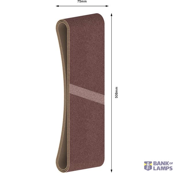 3-piece X440 sanding belt set 75 x 508 mm, 60 image 2