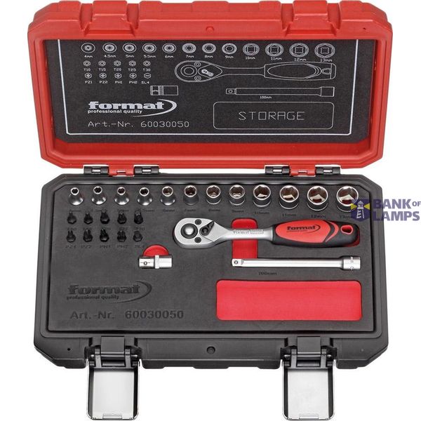 Socket set 25 pieces 1/4" FORMAT image 1