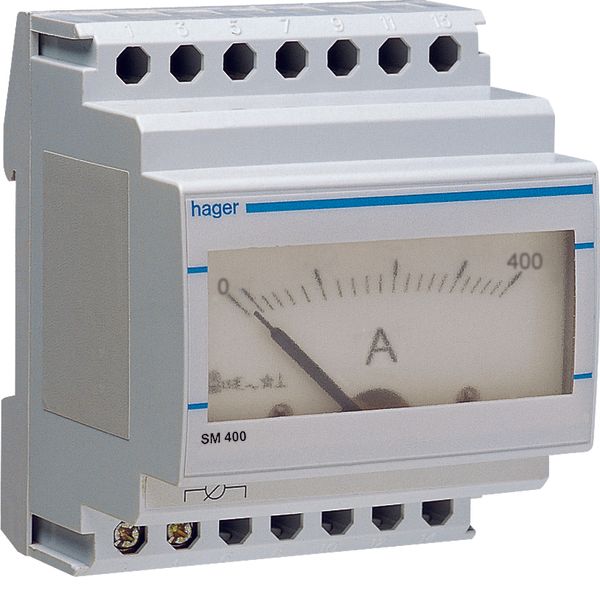 Analogue ammeter 0-400A indirect reading image 1