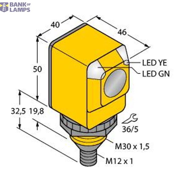 Photoelectric Sensor Opposed Mode Sensor (Receiver)   Q40RW3RQ21 image 1