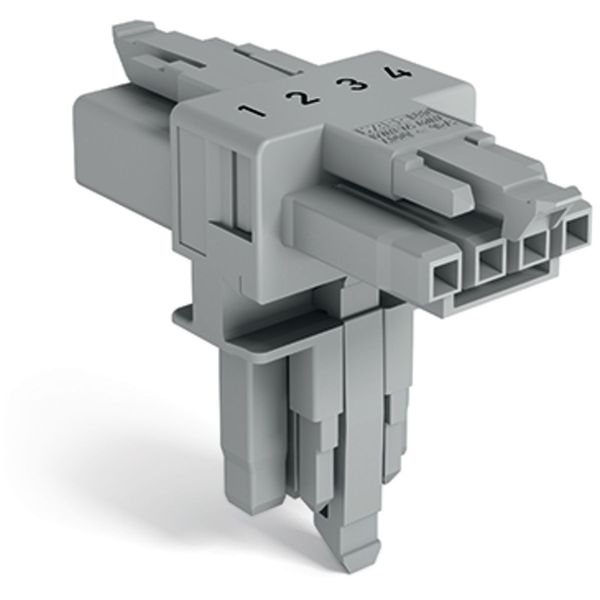 T-distribution connector 4-pole Cod. B gray image 2