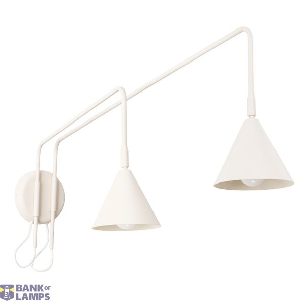 Wall lamp NOX 2 beige with a switch image 2