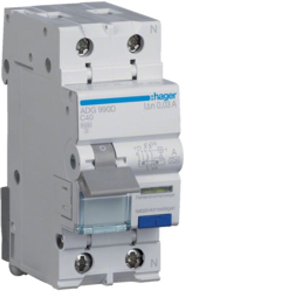 Residual Current Miniature Circuit Breaker C 1+N 0.03A 40A,A-G ADG990D image 1