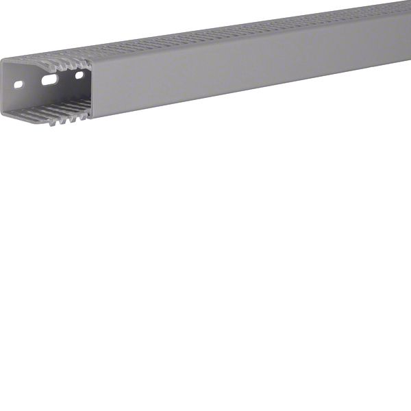 Slotted panel trunking made of PVC LKG 50x37mm stone grey image 1