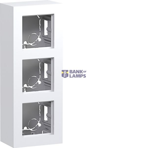 Enclosure, 3-way, high design, surface-mount, A.8, light white glossy image 1