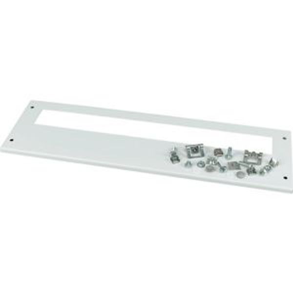 XMMC0604C Front cover, +mounting kit, for FAZ, vertical, HxW=150x425mm, grey image 4