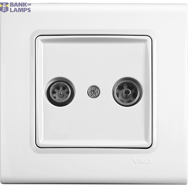 Linnera-Rollina TV-Radio Socket Terminated White image 2
