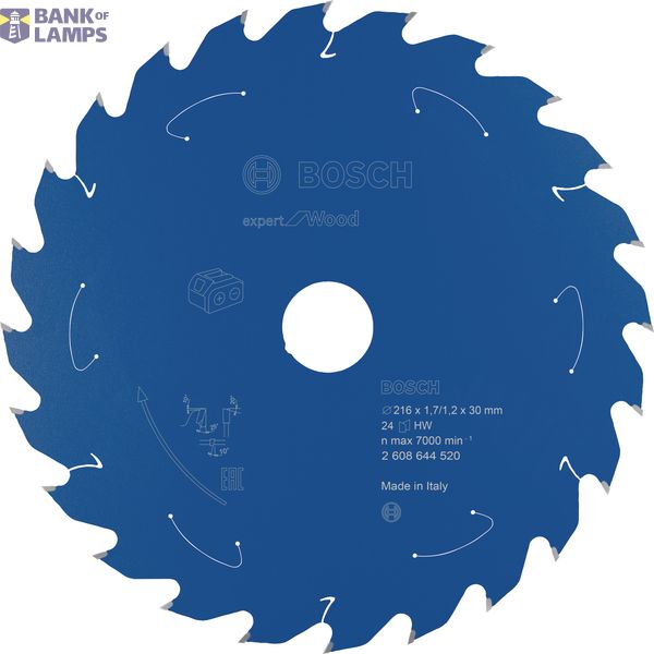 Expert for Wood Circular Saw Blade for Cordless Saws 216x1.7/1.2x30 T24 image 1
