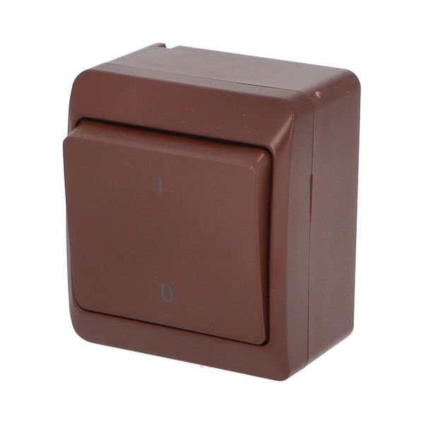 GALATEA Switch no. 2 10A 230V on plaster IP44 brown image 2
