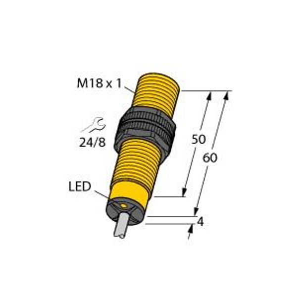 Inductive Sensor With Increased Temperature Range   NI8-S18-AZ3X/S100 image 1