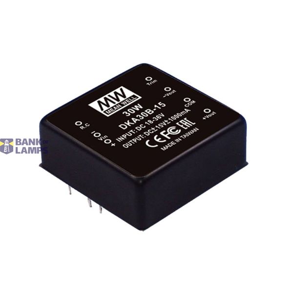 DKA30C-12 DC/DC Converter 36-72V, ±12V ±1250mA 30W, MEAN WELL image 1