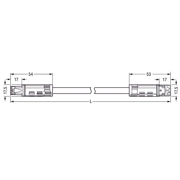 pre-assembled interconnecting cable;Eca;Socket/plug;white image 4