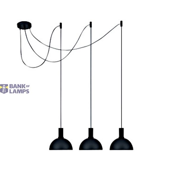 Bela Alto S Pendant luminar 3x10W 100-240V E27 IP20 black image 1