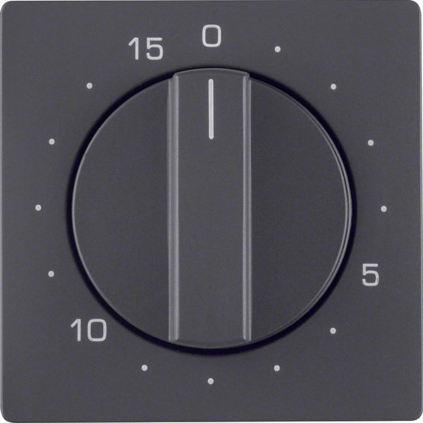 Centre plate for mechanical timer, Q.1/Q.3, ant. velvety, lacq. image 1
