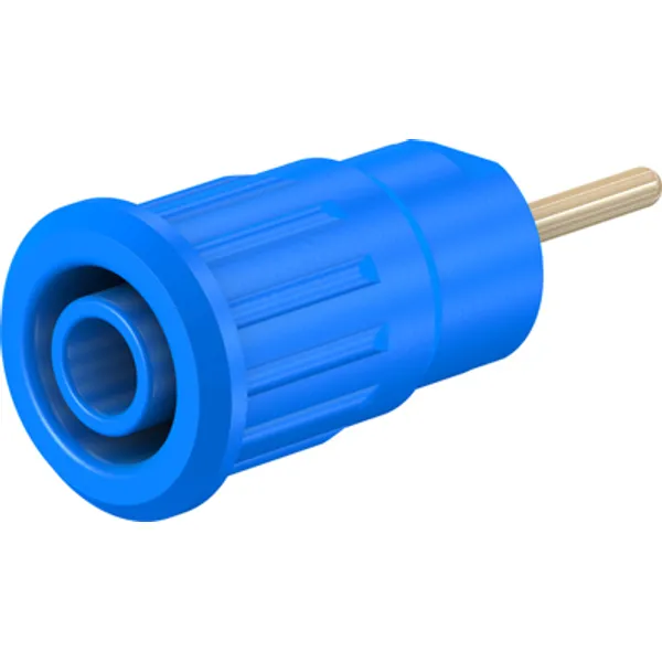 4 mm socket, round plug connection, mounting Ø 12.2 mm, CAT III, blue, 23.3130-23 image 1