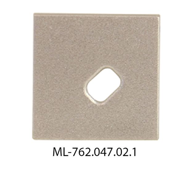 End cap for RD with hole, silver color, 1 pc image 1