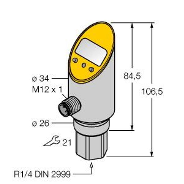 Pressure sensor With Analog Output and PNP/NPN Transistor Switching Output   PS250R-311-LI2UPN8X-H1141 image 1