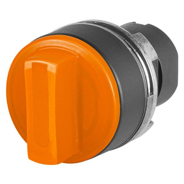 Knob selector switch,illuminated,orange, 3-position, Cam O image 1