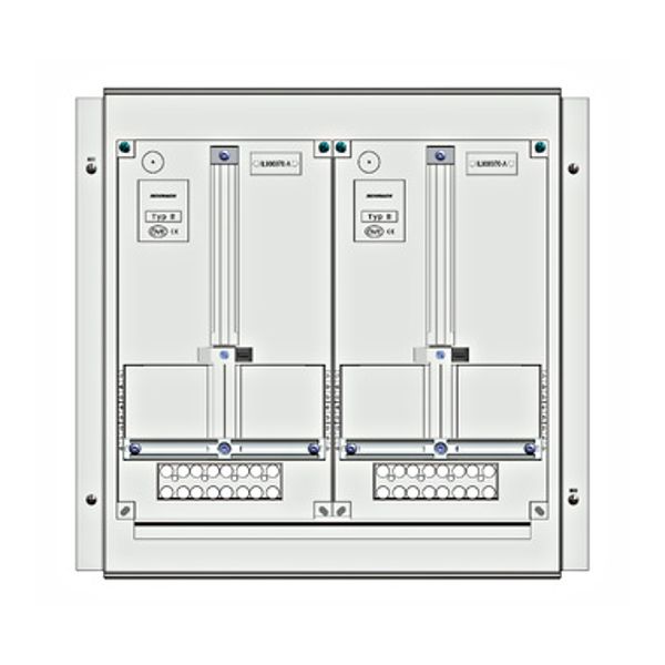 Meter box insert 1-row, 2 meter boards / 10 Modul heights image 1