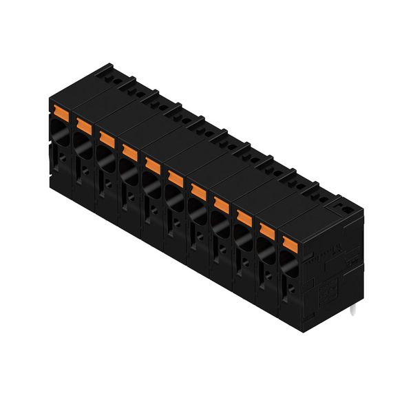 Printed circuit board terminals, 7.50 mm, Number of poles: 11, 90°, Solder pin length (l): 5 mm, tinned, black, PUSH IN without actuator, Clamping range, max. : 6 mm², Box image 4