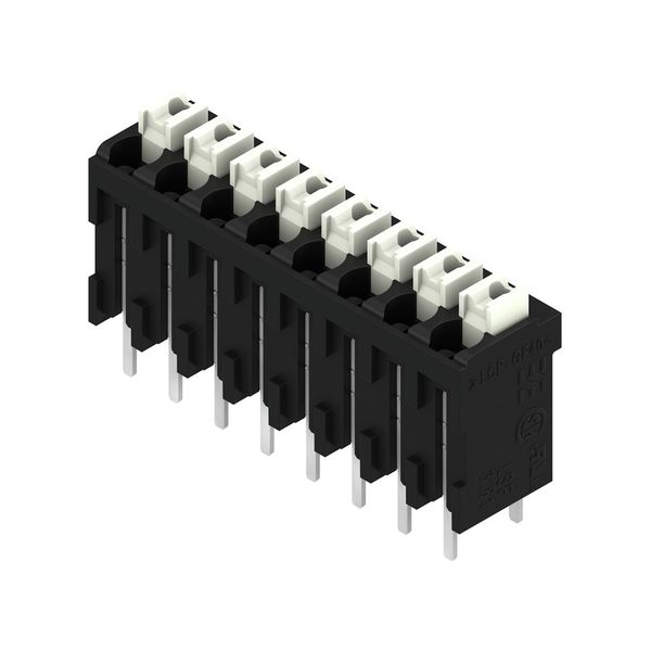Printed circuit board terminals, 3.81 mm, Number of poles: 8, 180°, Solder pin length (l): 3.5 mm, black, PUSH IN with actuator, Clamping range, max. : 1.5 mm², Tube image 3