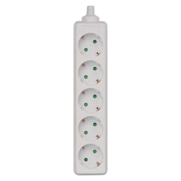 Power Strip without cable 5 sockets SCHUKO image 1