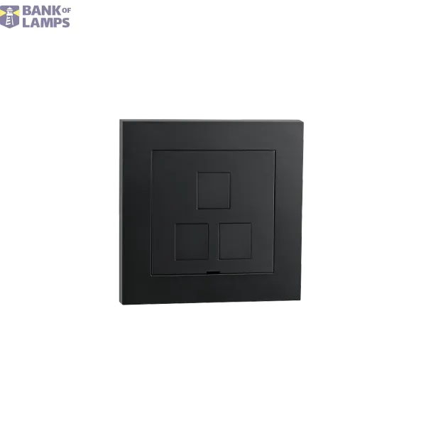 MODULAR OUTLET 3X KEYSTONE BLACK 6-PACK image 1