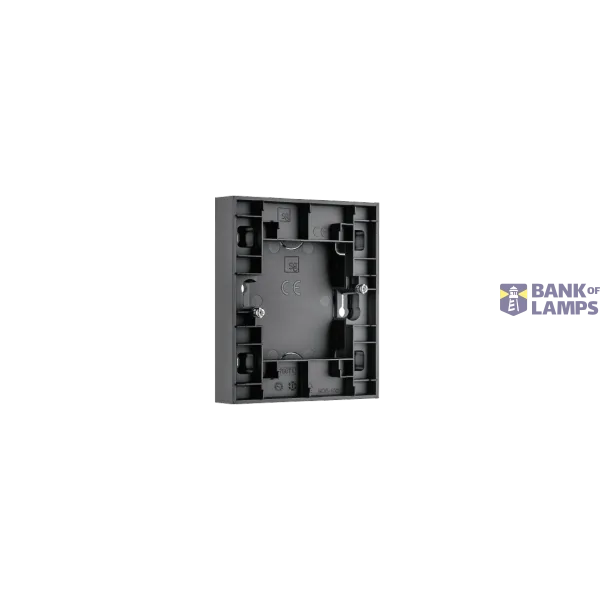 SURFACE HOUSING DBL SOCKET OUTLET BLACK 6-PACK image 1