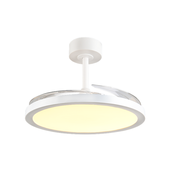 Kasfjord LED ceiling fan matt white starlight image 1