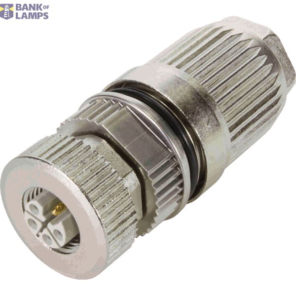 Fitted pluggable connector 5-pole, shielded M12 socket, straight image 2