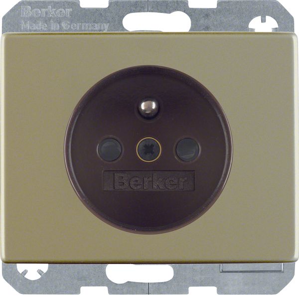Socket with safety pin and erh.BS Arsys light bronze, metal image 1