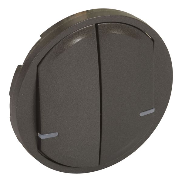 DOUBLE SWITCH COVER GRAPHITE image 1