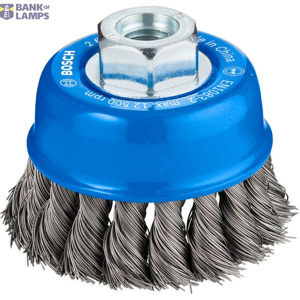 Cup Brush Knotted 75 mm Steel image 1