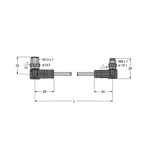 Industrial Ethernet/PROFINET Cable Connection Cable   WSSD-PSWS4M-4416-6M image 1