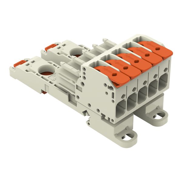1-conductor female connector lever Push-in CAGE CLAMP®, light gray image 1