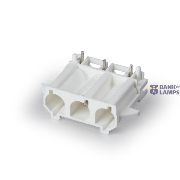 PCB coupler 3p plug, horiz., wht image 1