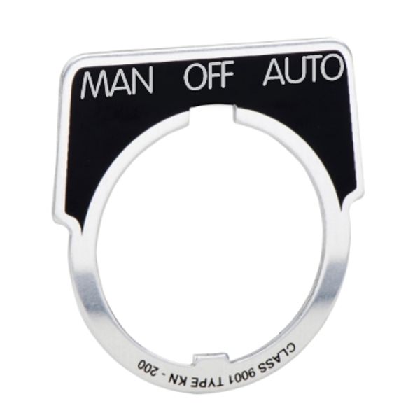 ALU ETIKETHOUDER: MAN.-OFF-AUTO image 1