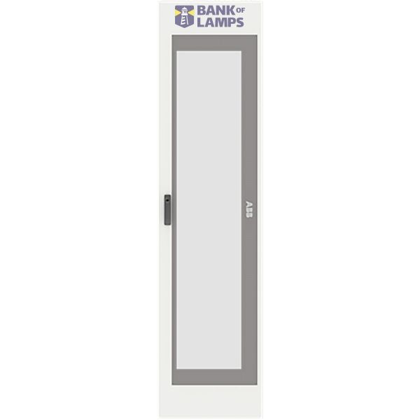 Transparent door 4PW/14GU, right, RAL7035 image 1