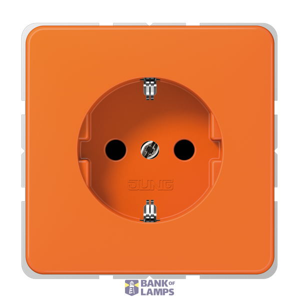 SCHUKO socket, 16 A 250 V ~, Duroplast, CD series, orange (for ZSV) image 1