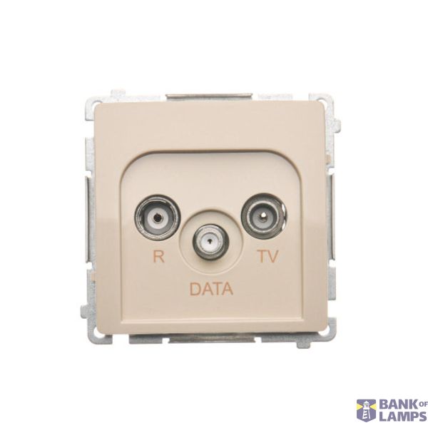 R-TV-DATA socket, atten.: 10dB, beige image 1