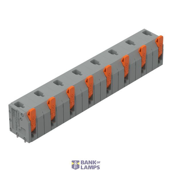 2601-3508 PCB terminal block; lever; 1.5 mm²; Pin spacing 11.5 mm; 8-pole; Push-in CAGE CLAMP®; 1,50 mm²; gray image 1