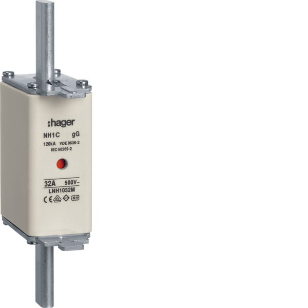 NH fuse NH1C gG 500V 32A central indic. image 1