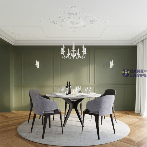 MINERVA CHANDELIER 5 WHITE E14 5X40W IP20 image 4